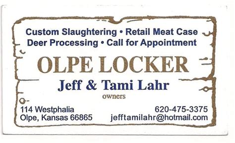 OLPE LOCKER LLC .